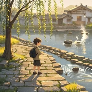 青石板上的旧时光-橙子气泡水