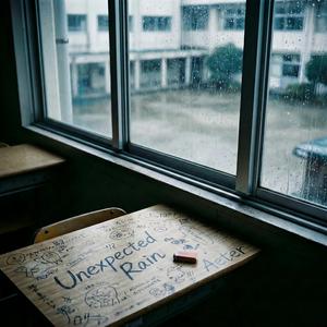 予報外れの雨