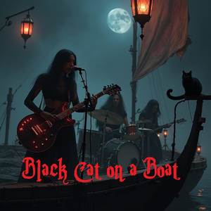 Black Cat on a Boat