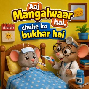 Aaj Mangalwar Hai Chuhe Ko Bukhar Hai | चूहे को बुखार है | Hindi Rhymes