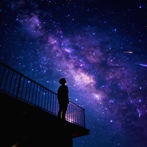 天河城楼顶看星星