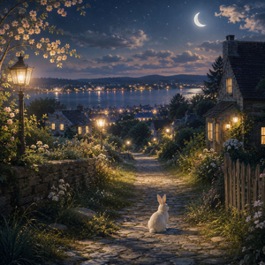 Moonlit Rabbit Trail