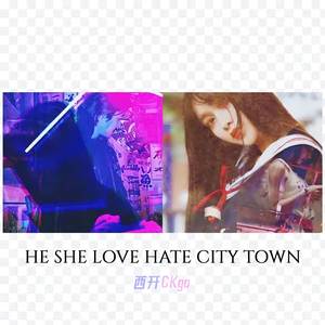 HE SHE LOVE HATE CITY TOWN