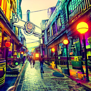 夜更けに、暁に。