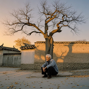 墙根斜阳