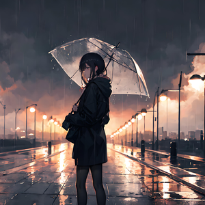 雨中漫步
