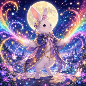 月ウサギと虹色の魔法 - Moon Rabbit and Rainbow Magic