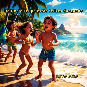 Delfina e Felipe estão felizes dançando