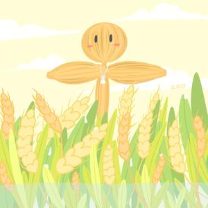 想拉着你的衣角一起奔跑在麦田里