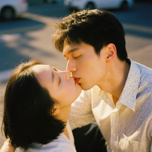 痴情的唇吻上无情的人