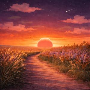 夕日は四季の色