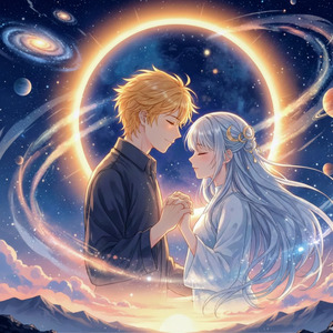 Romantic Love Between The Moon and Sun