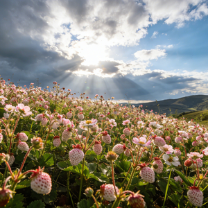 野草莓花盛开的季节