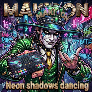 Neon shadows dancing
