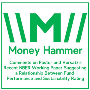Comments on Pastor and Vorsatz’s Recent N.B.E.R. Working Paper Suggesting a Relationship Between Fund Performance and Sustainability Rating