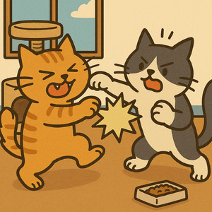 にゃんこ大乱戦猫パンチ炸裂