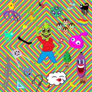 a blind, giggly and semi-suspicious old woman giving us a shrinking potion in a small violet bottle (it's really a potion for growing an extra head out of the belly, and the old woman switched the bottles by mistake due to her dreadful eye functionality)