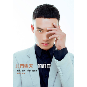 北方雪天的村庄