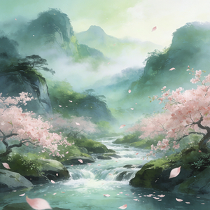 山涧春生