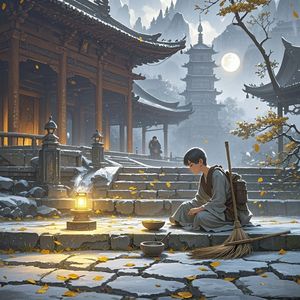 山门晨钟-马坤