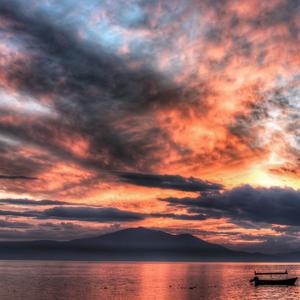 swirling sky in tiny liqueur