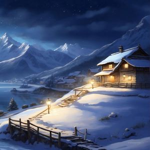 路灯下孤独的黑色花影