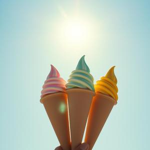 Ijsjes in de zon
