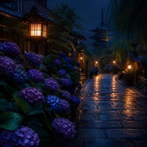 Hydrangea Night Kyoto