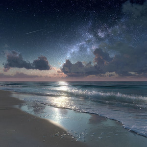 波音に溶けるやさしい夜風