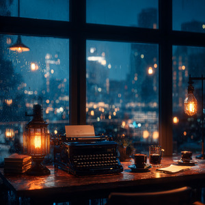 Moonlit Typewriter Lounge on Alder Street