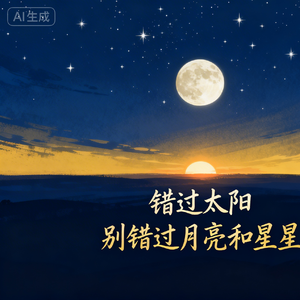 错过太阳 别错过月亮和星星