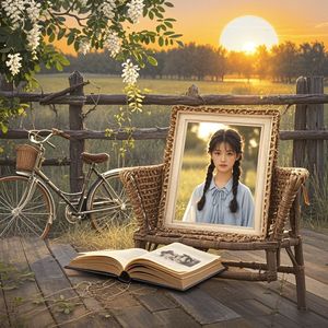 夕阳里的旧照片-快乐低调