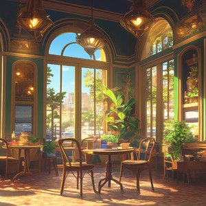 カフェでボサノバを聴く休日