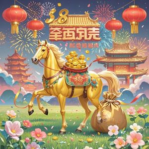 金马踏青送福来