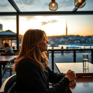 The morning sun is winking