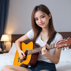 정원의 외로운 소녀