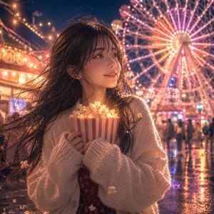 観覧車隣ポップコーン匂い