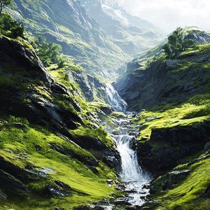 Himalayan Waterfall for Deep Sleep