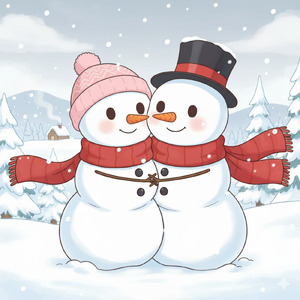 雪だるまみたいにくっついていたい