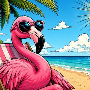 rosarote Flamingos