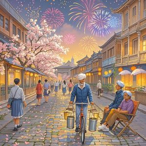 甜爱路附近沪上虹口公园樱花树