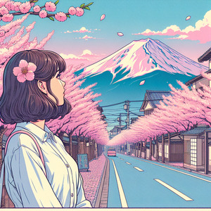 Cherry blossom trees