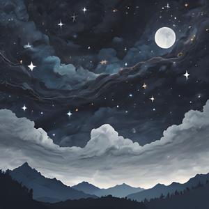 달빛 아래 흐릿한 밤