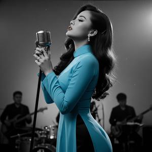 Tà Áo Dài Màu Xanh