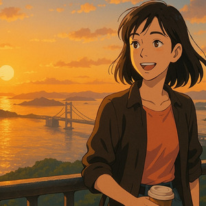 夕凪のひととき - 夕波のパノラマ