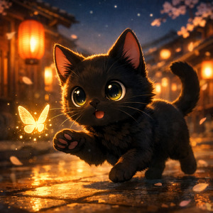 星降る夜の黒猫