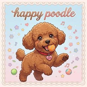 happy poodle