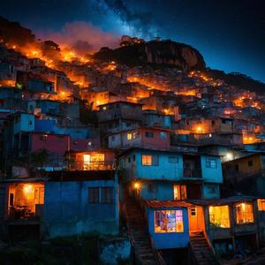 Favela en chamas