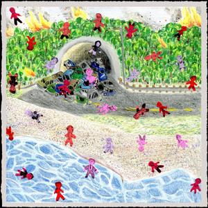 abstract collage of timewarped stems from various rock songs w/ contextual narration (1) [i’m trying]