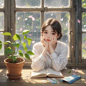 窗前沙漏